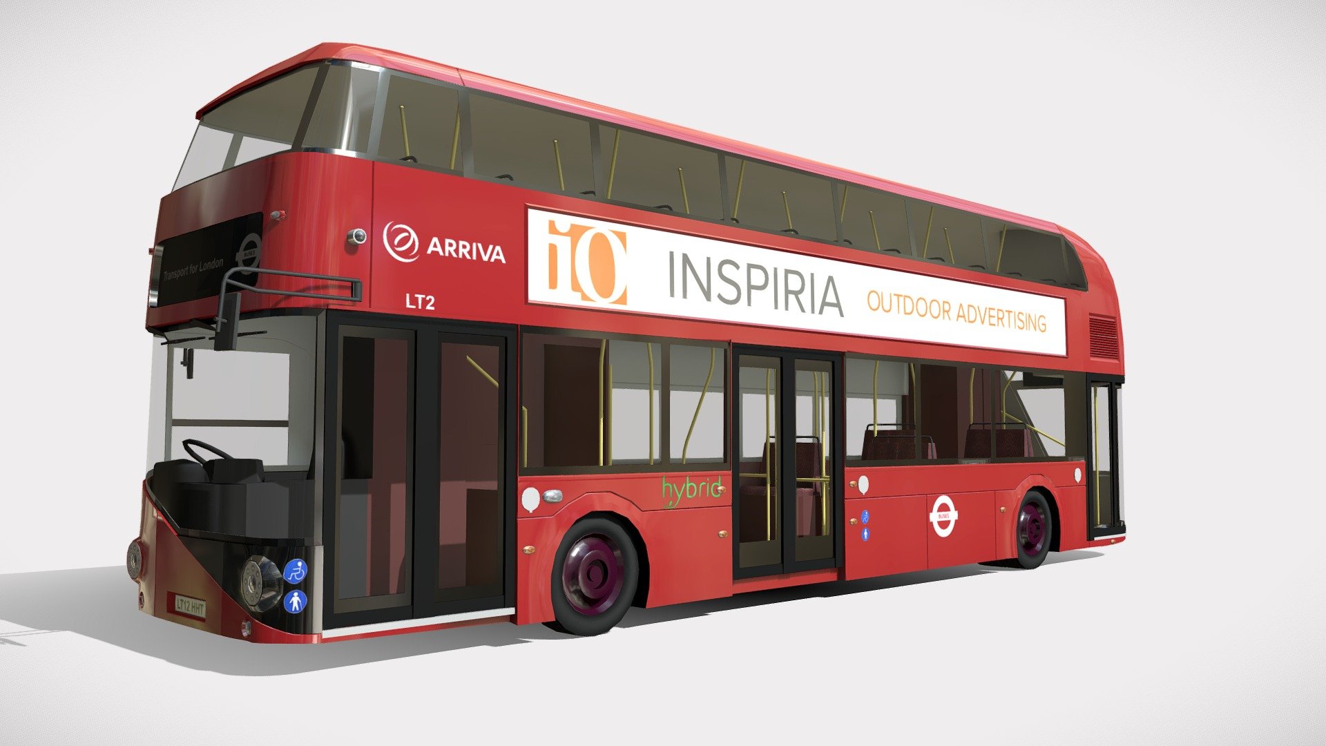 Low poly London bus modelled for a VR app - London Bus Routemaster - 3D model by antmx (@ant_march) 3d model