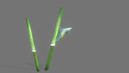 Butterfly green, plant, insect, cute, life, spring, butterfly, clip, vr, gift, ar, bamboo, nature, optimized, chrysalis, mariposa, shortanimation, schmetterling, blender, lowpoly, fly, animation, animated, gameready, wing, flying-animation, rhopalocera, noai, pipevine