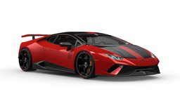 3d model Lamborghini huracan technica red