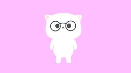 Cute Cat cat, cute, little, nyan, glasses, blender