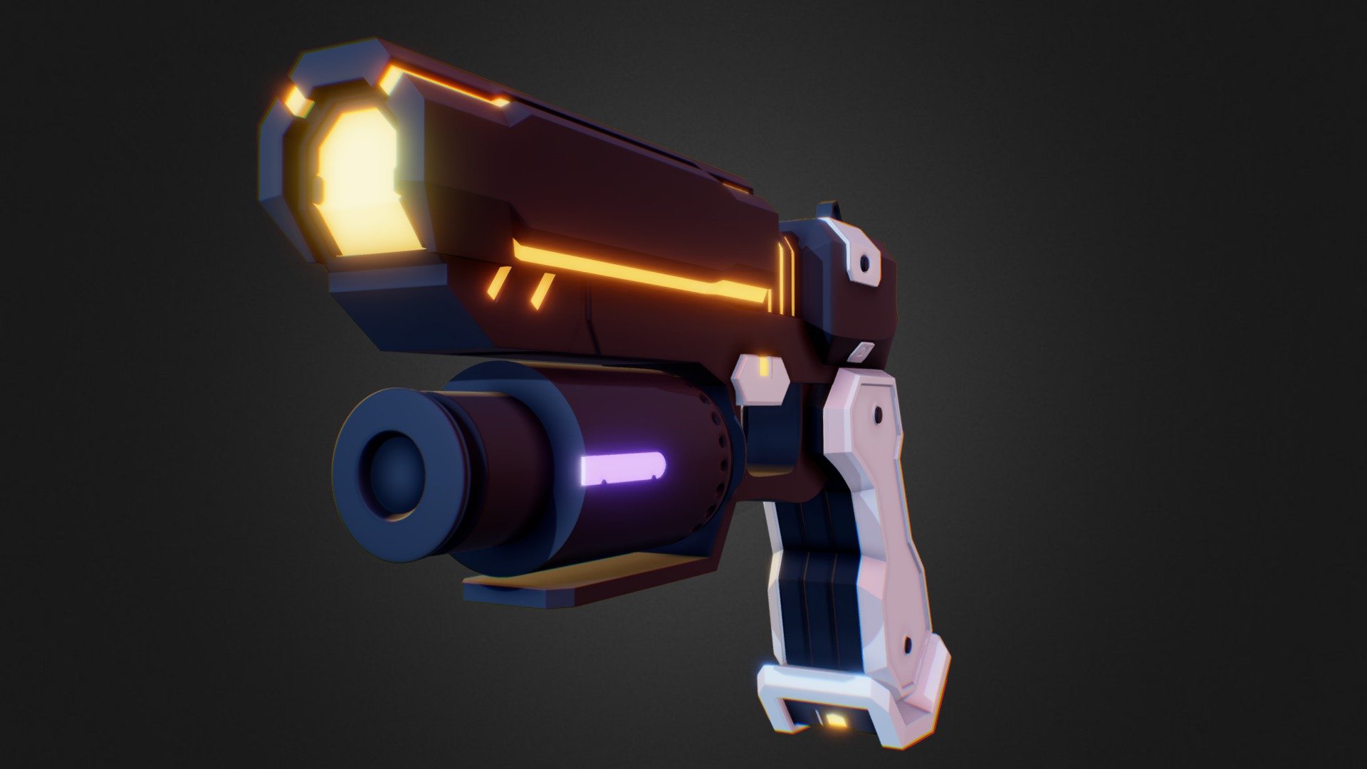 Fox's blaster from Smash Bros Ultimate based off the replica shown at E3 2018 3d model