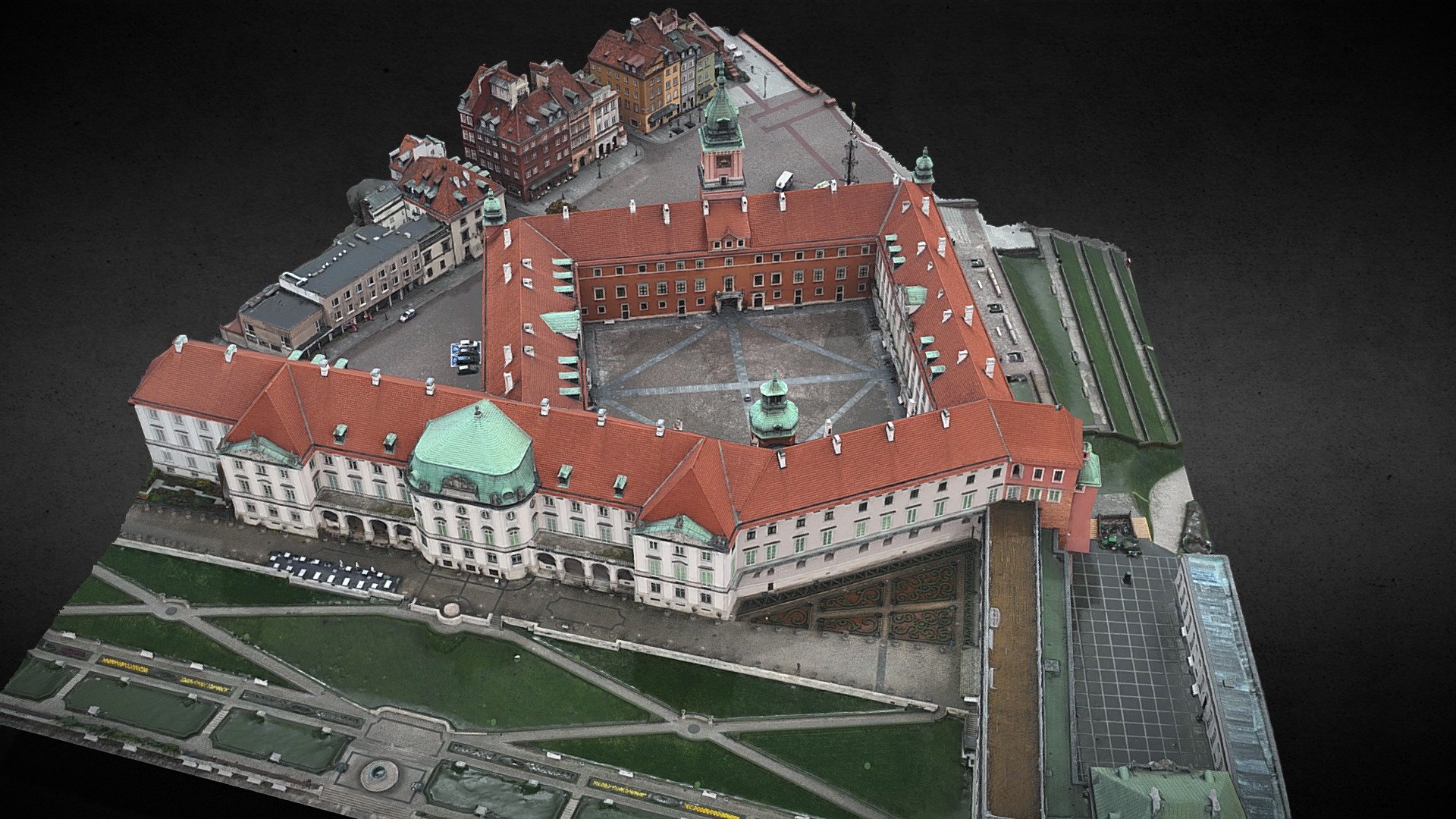 maps 4k: BaseColor, Roughness, Disp, Nrm, Ao - oldtown castle cityblock Dji Mavic 3 photoscan - Buy Royalty Free 3D model by looppy 3d model