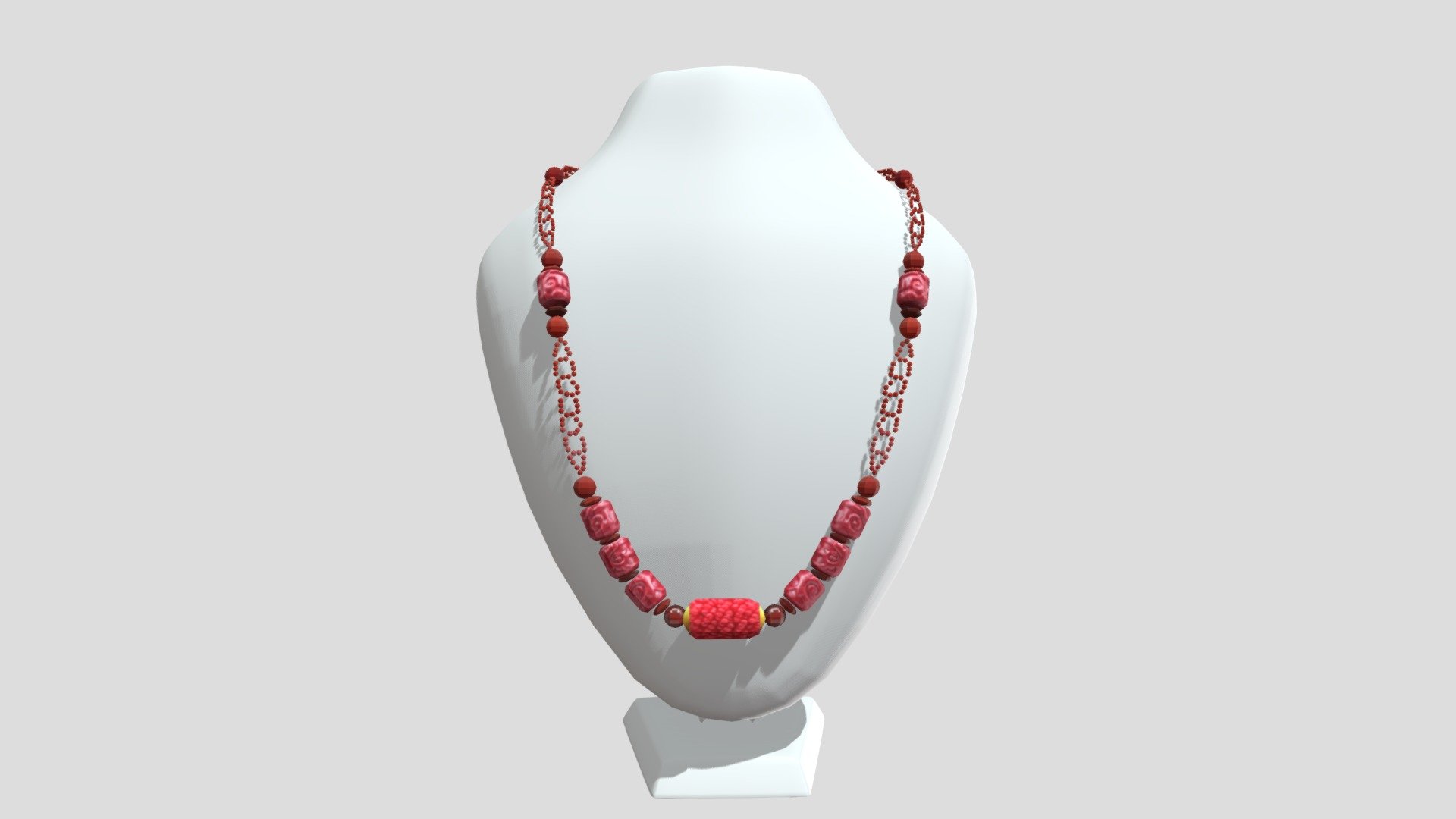 SARAWAK CERAMIC BEADS NECKLACE - Download Free 3D model by eeelabvisual 3d model