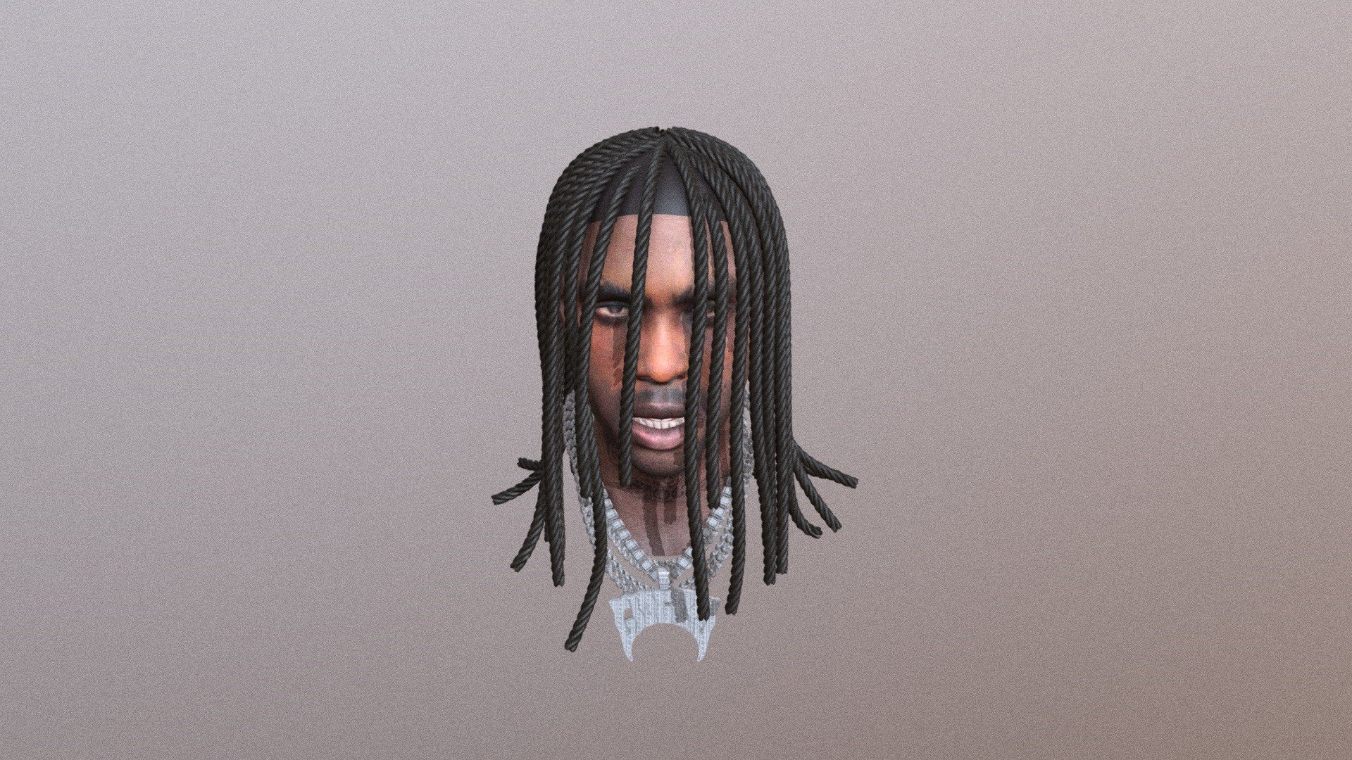 Chief Keef head model made in Cinema 4D, FaceGen, and DAZ Studio - Chief Keef - 3D model by Don Voitier (@donvoitier) 3d model