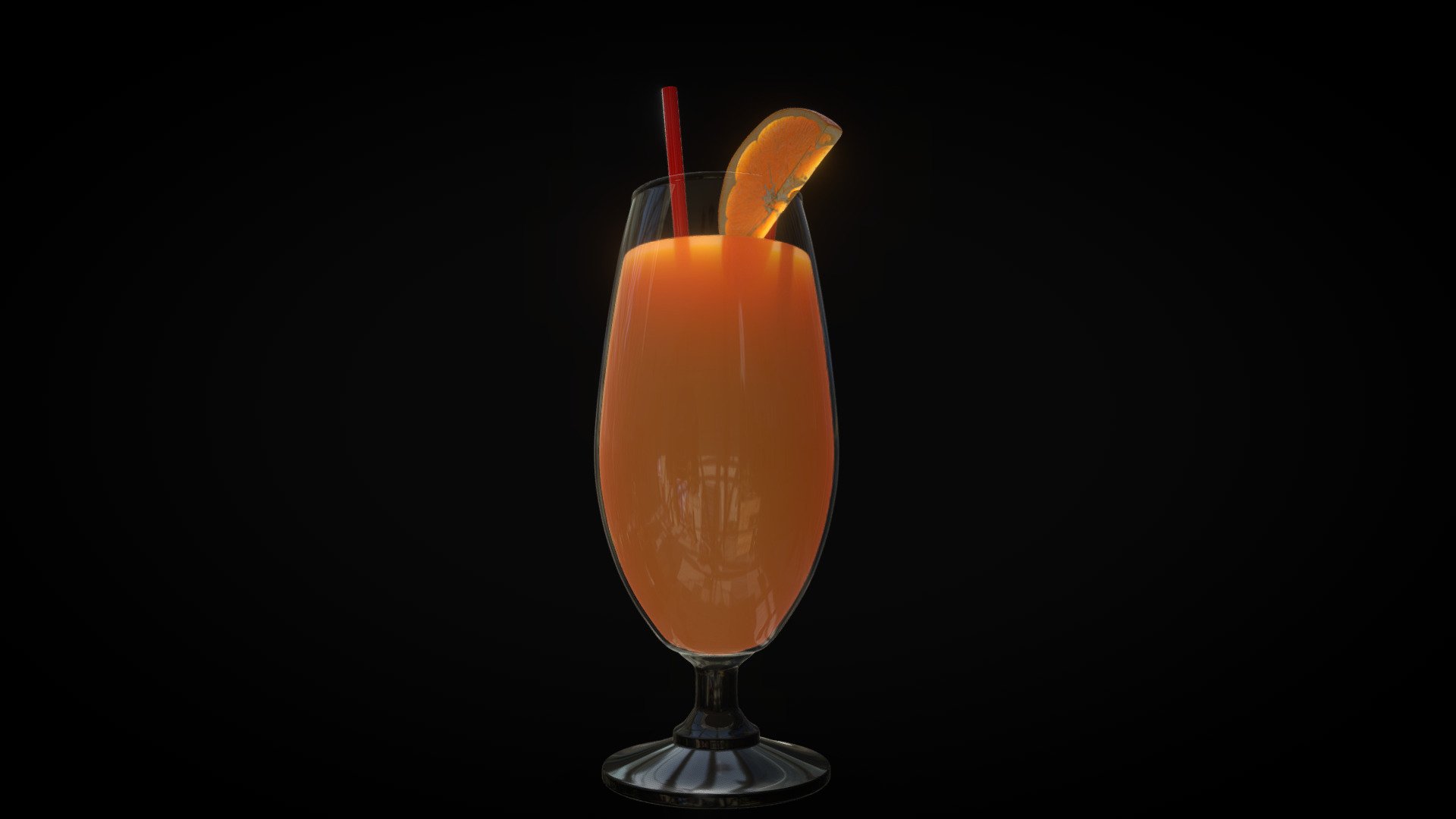 Cocktail,juice,fresh,orange,fruit,glass - Orange juice - 3D model by Evgeni Yanev (@Evgeni_Yanev) 3d model