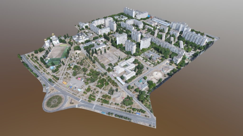 City model created by photogrammetry tools, lopoly model.
Area - 70 Ha 3d model