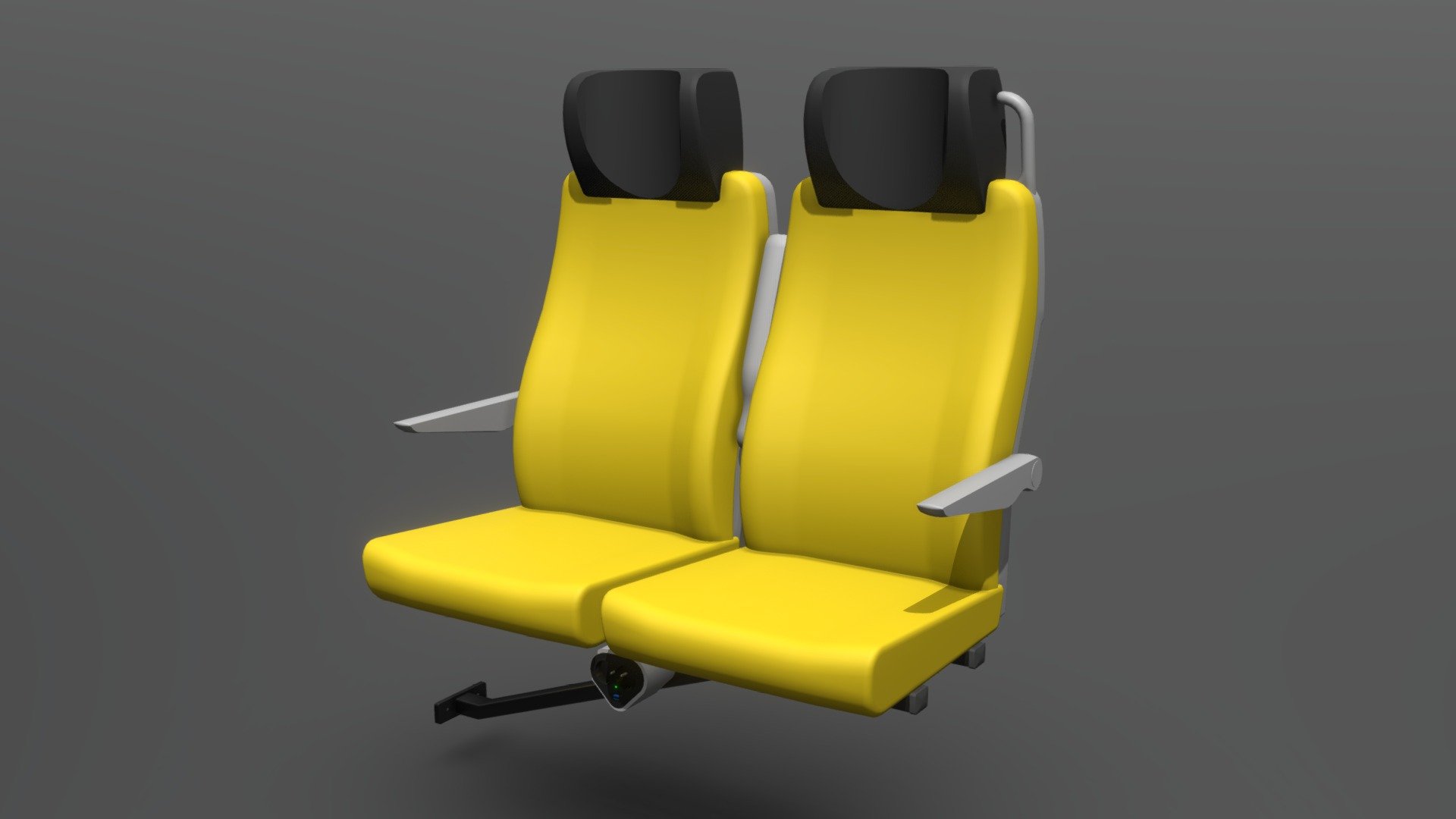 Original design of railway seats. Modular structure, ergonomic and lightweight construction allow the interior of a single-space railway vehicle to be freely arranged, while maintaining the optimal weight of the whole vehicle 3d model