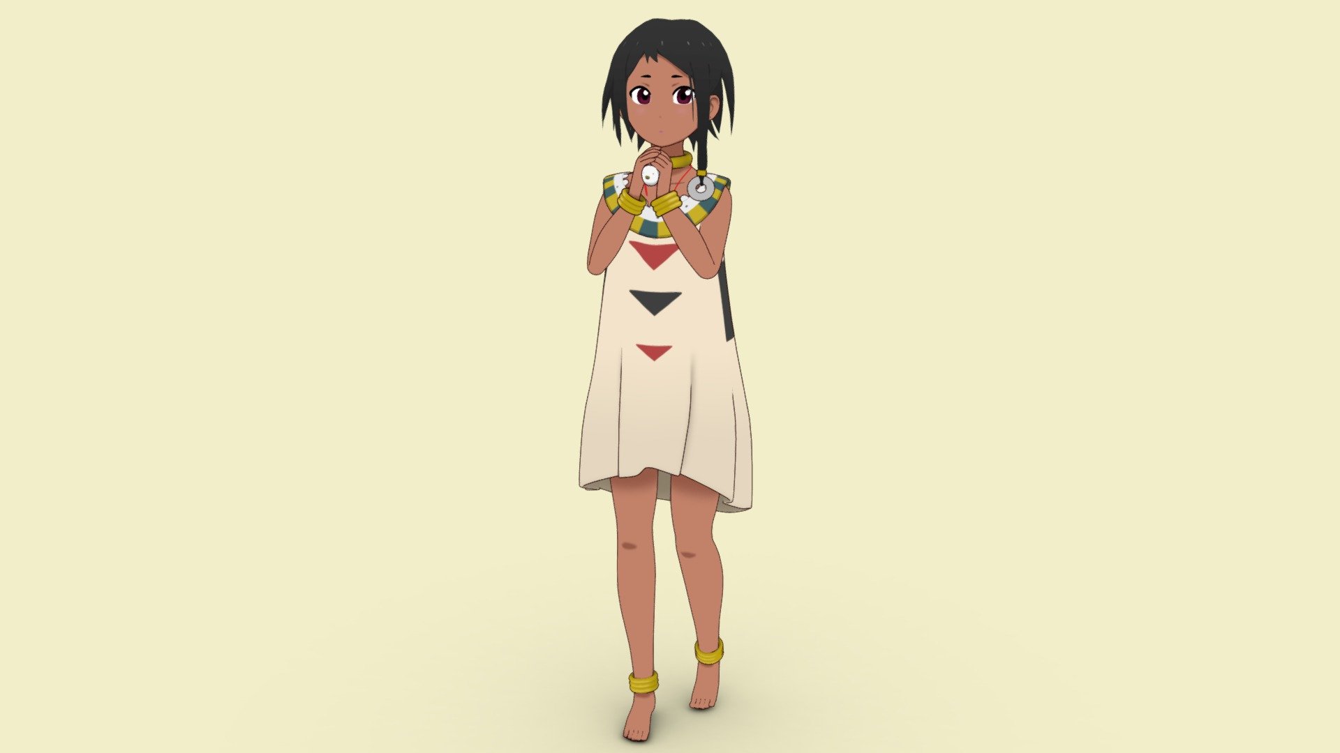 A character from Tamako Market 3d model