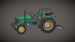 old_tractor prop, 3d, vehicle, lowpoly