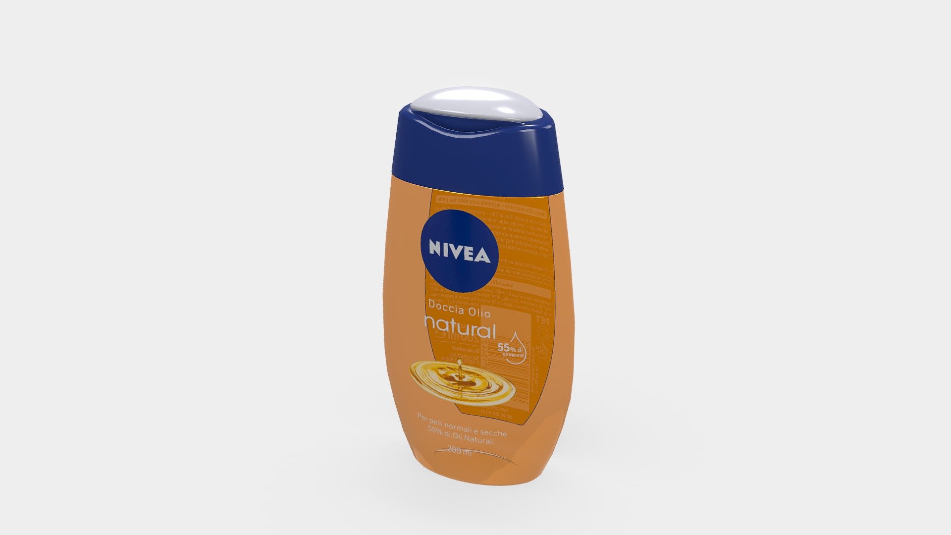 Nivea Natural Oil, Olio Doccia, 200ml
VR and game ready for high quality Architectural Visualization
EAN: 4005808134427 - NIVEA - Shower Natural Oil - 3D model by Invrsion 3d model