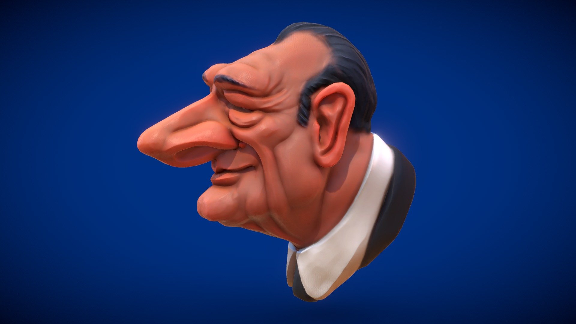 Jacques Chirac - Jacques - Buy Royalty Free 3D model by jmrudent 3d model
