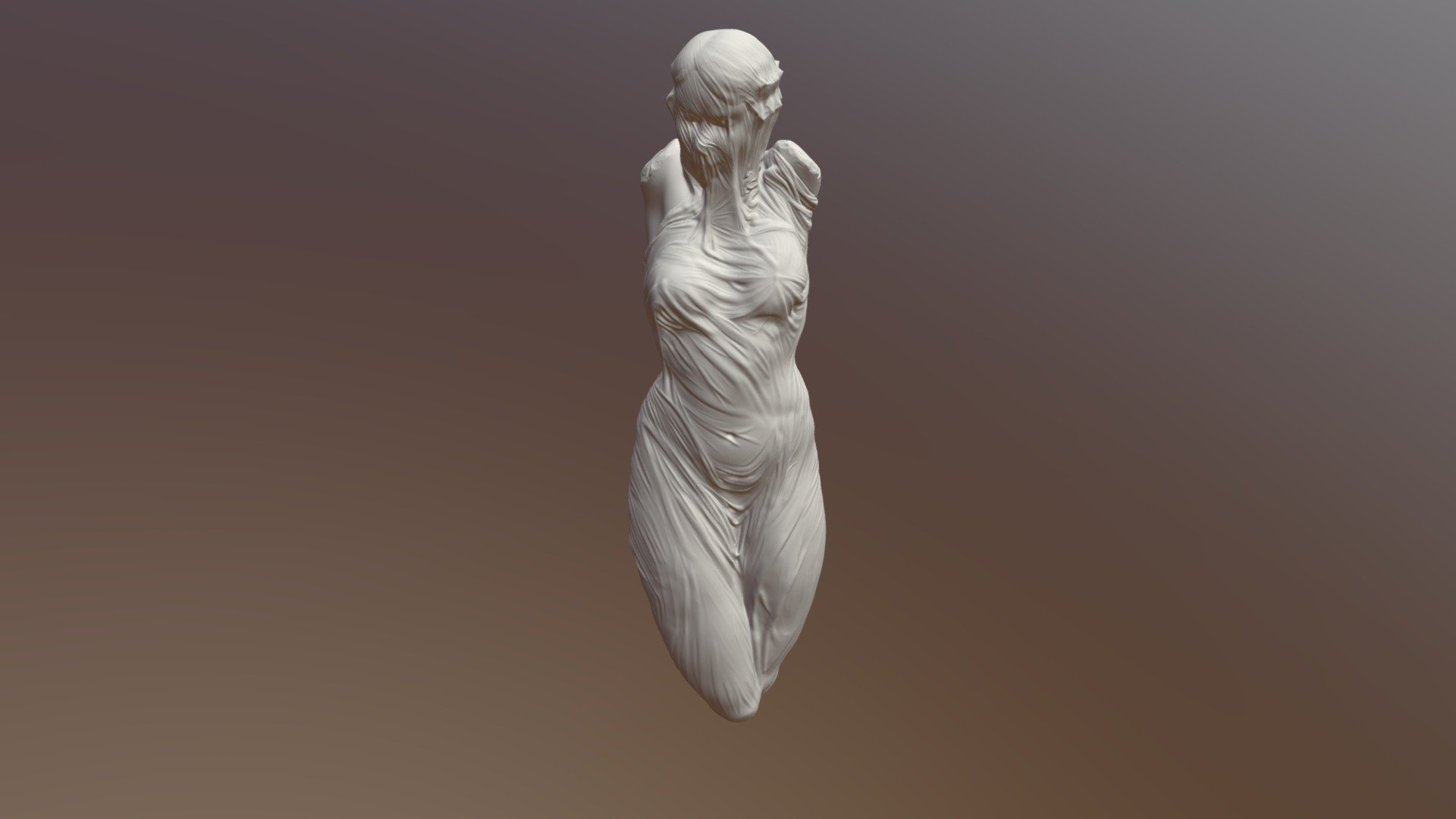Here's one of my latest works !
Any C&amp;C are welcome :) - Veiled Sculpture - 3D model by Lauren.Ljn 3d model