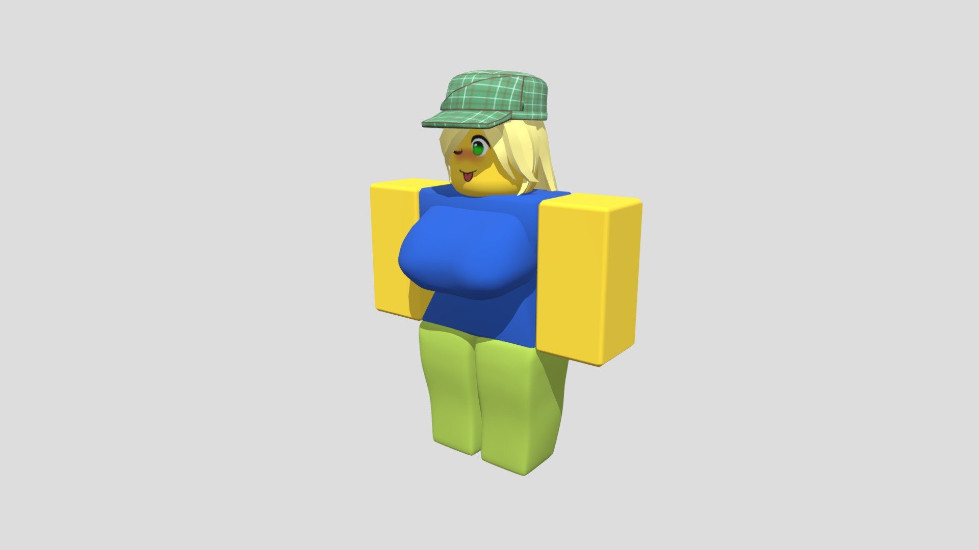 Noob from the hit game roblox - R63 Noob girl - Download Free 3D model by Moonify_ (@ironw699) 3d model