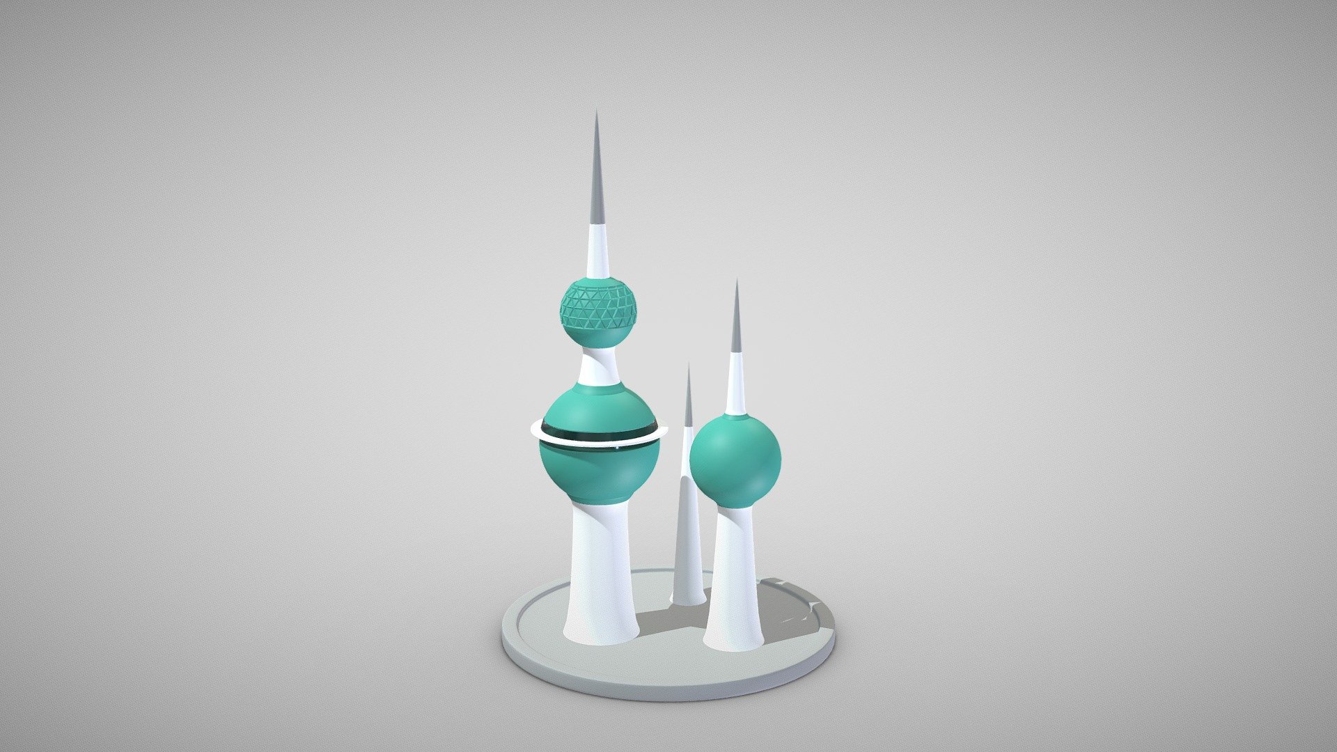 Kuwait towers - Kuwait towers - Buy Royalty Free 3D model by tkkjee ​🥀 (@tkkjee) 3d model