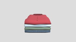 Folded clothes clothes, obj, folded, sweethome3d, low, poly, design