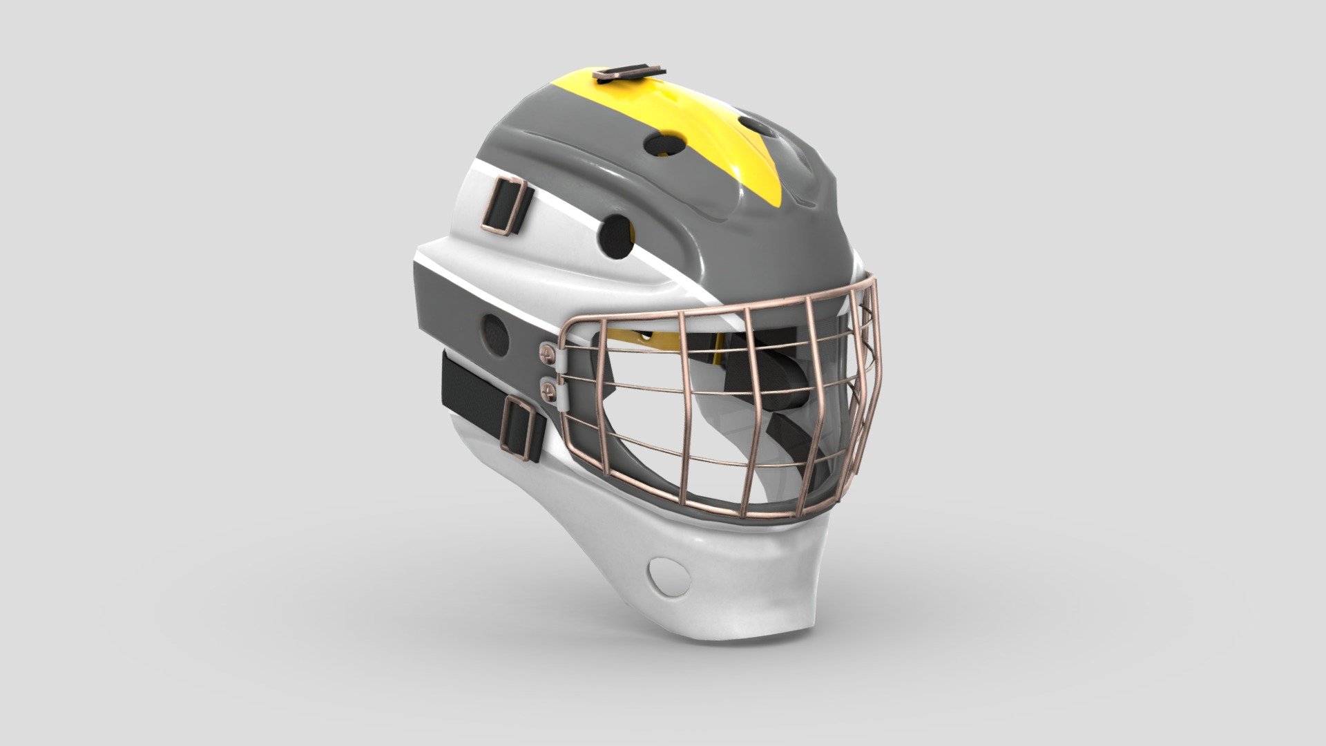 Hockey goalie mask for VR game 3d model