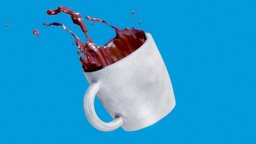 Stylized Morning-Coffee drink, coffee, fluid, fluidsim, cup