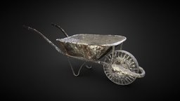 Single Wheel Iron Trolley 3D scan object, wheel, trolley, 3d-scan, concrete, single, dirty, iron, free3dmodel, 3d-model, downloadable, game-asset, freemodel, photogrammetry, asset, game, scan, house, free, building, download