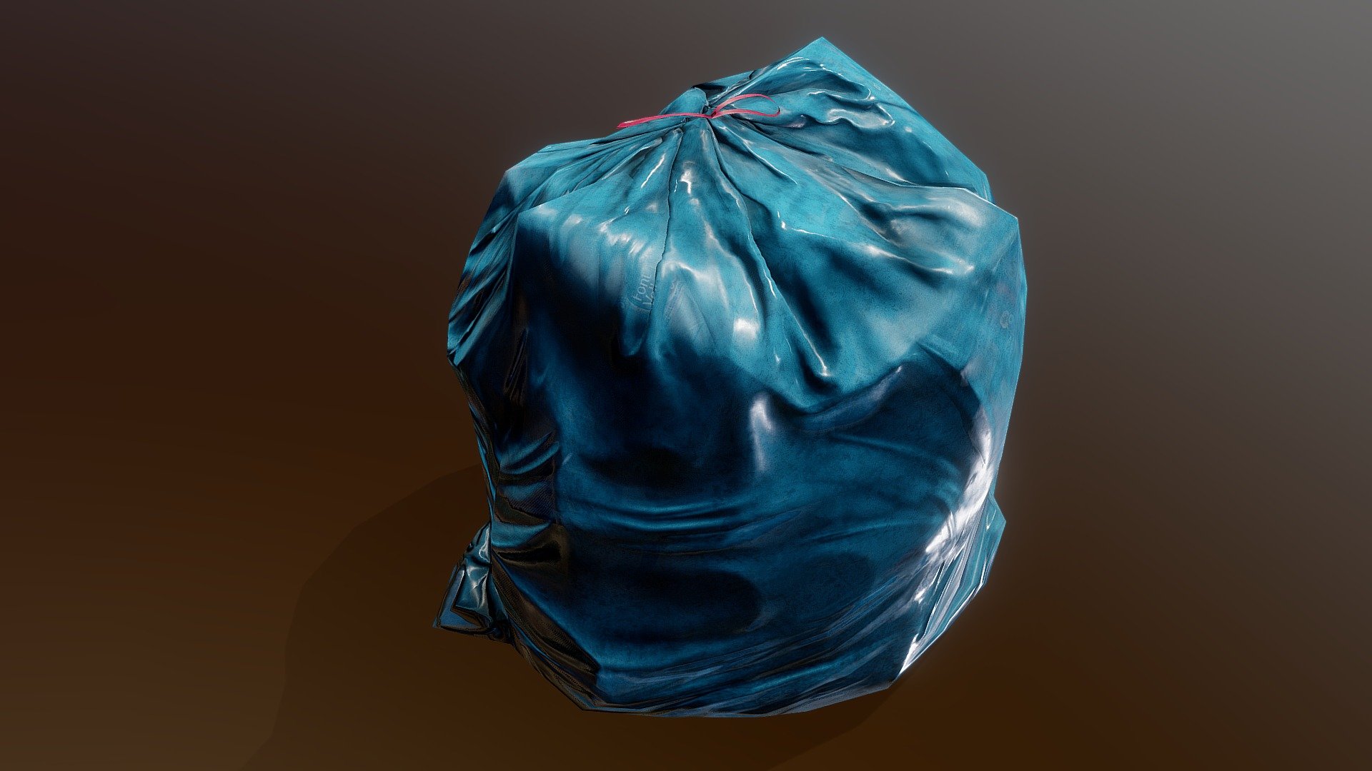 Realistic trashbag, low poly model with hq pbr textures 4096x4096 3d model