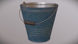 Metal Bucket bucket, metal, substancepainter, blender, free