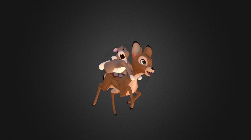 Test - Test Deer & Bunny - 3D model by bubbleanimation 3d model