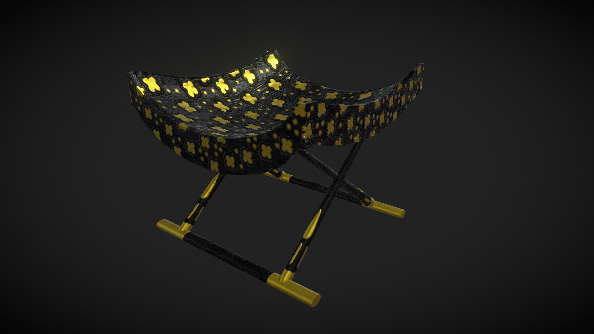 One of the chairs found in the KV62 Tomb 3d model