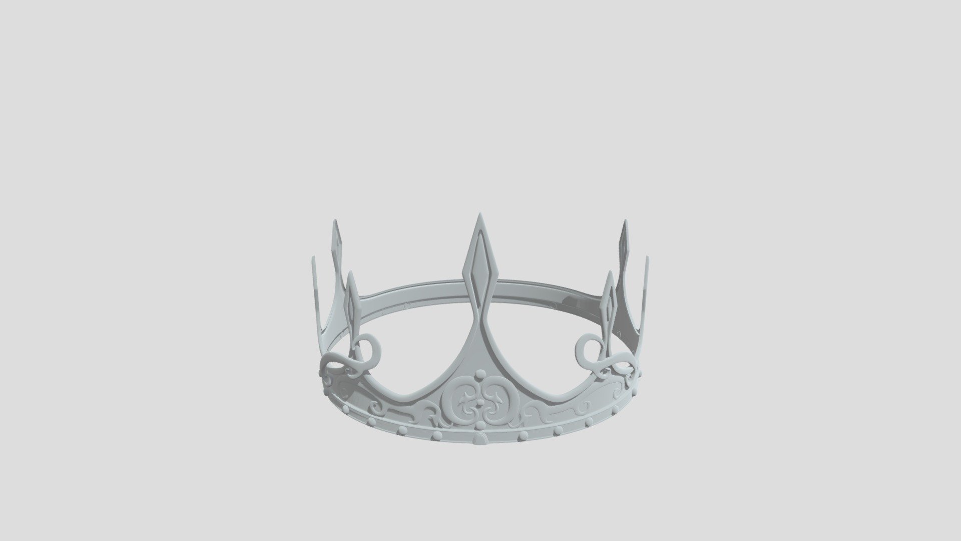 Crown .blend format, procedural textures modeled and textured totally in blender, the mesh is High poly 3d model