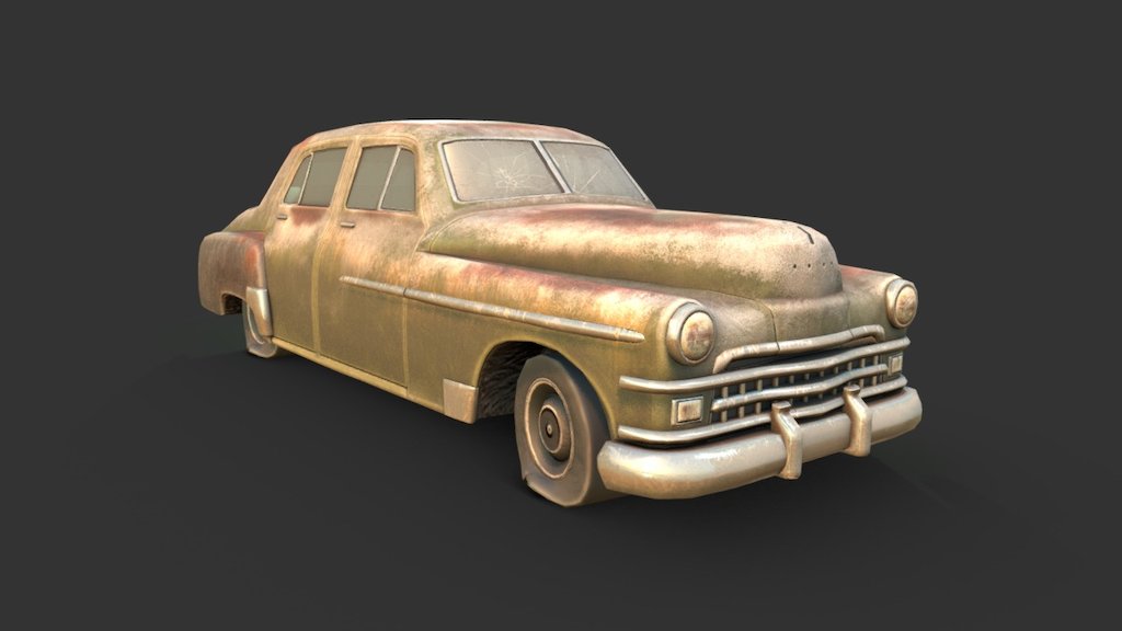 I've been learning better methods for using floating geometry. 

It's been a while since I've kinda touched my rusty car aesthetic?

Made with 3DSMax and Substance Painter.

Feel free to use in your own projects 3d model