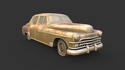 Old Rusty Sedan abandoned, sedan, vintage, retro, saloon, wreck, rusty, classic, rural, farm, realistic, ue4, americana, renafox, 3dsmax, substance-painter, car