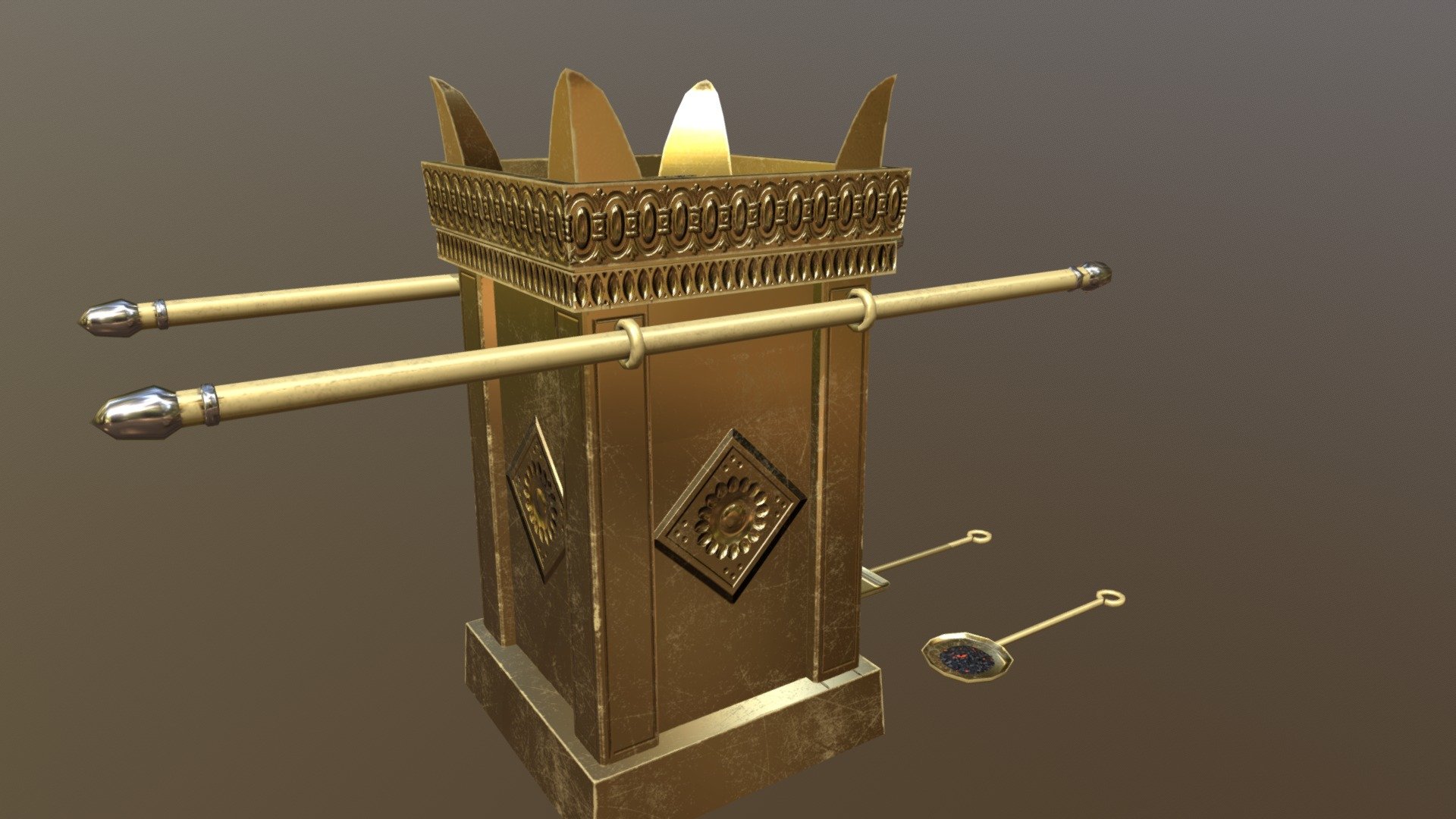 The Incense Altar designed based on information found in the King James Bible - Incense Altar - Temple of Herod - 3D model by Trikery 3d model