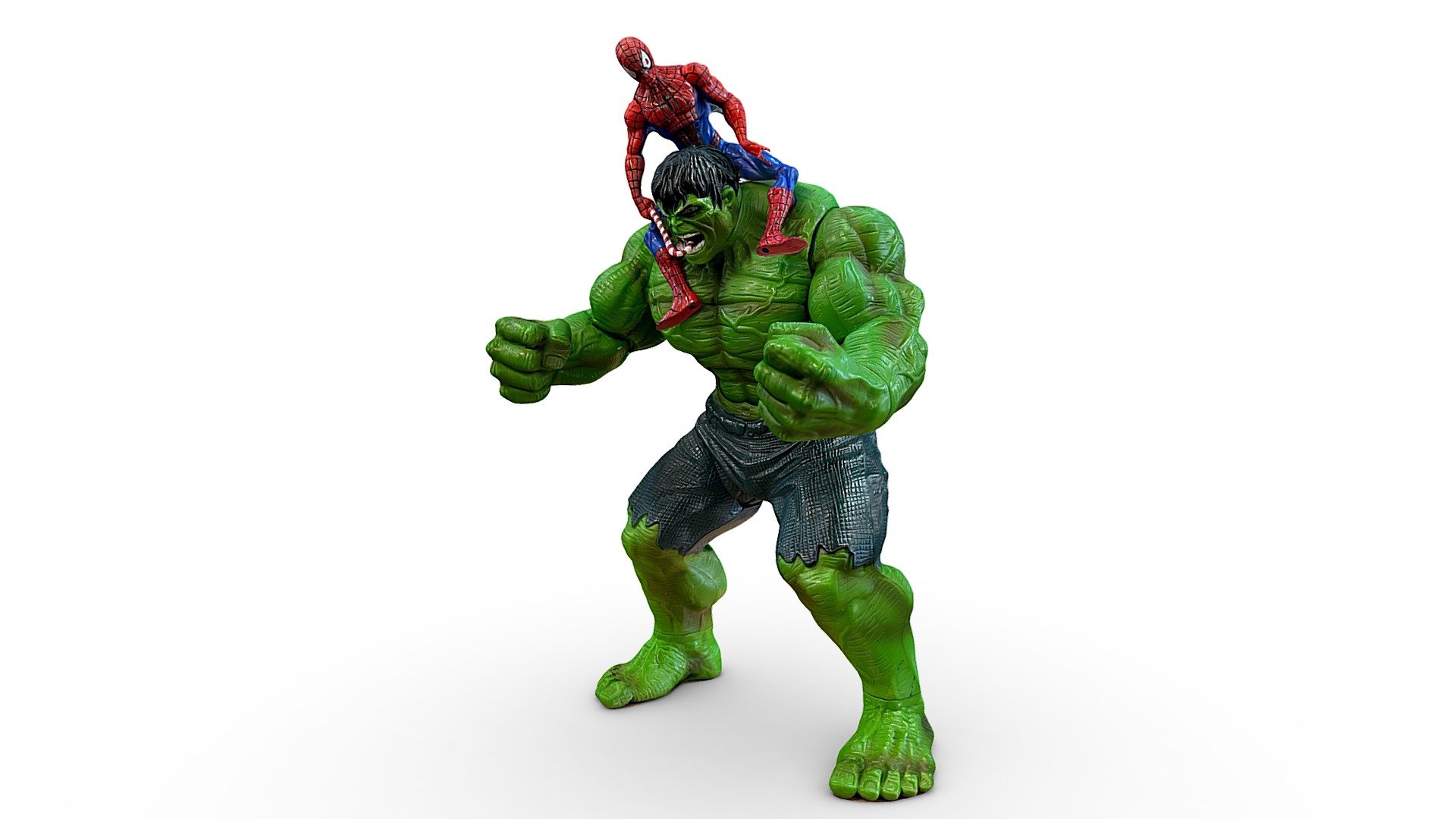 The Hulk and Spider-Man - Christmas Fun - 3D model by makeitmovemedia 3d model