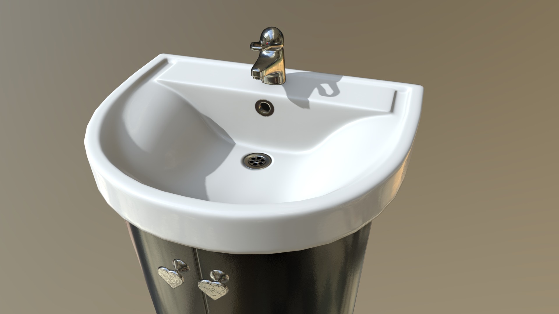 High poly bathroom sink and cupboard. Can be used as a game asset.

Modeled in Blender 3D, textured in Substance Painter 3d model