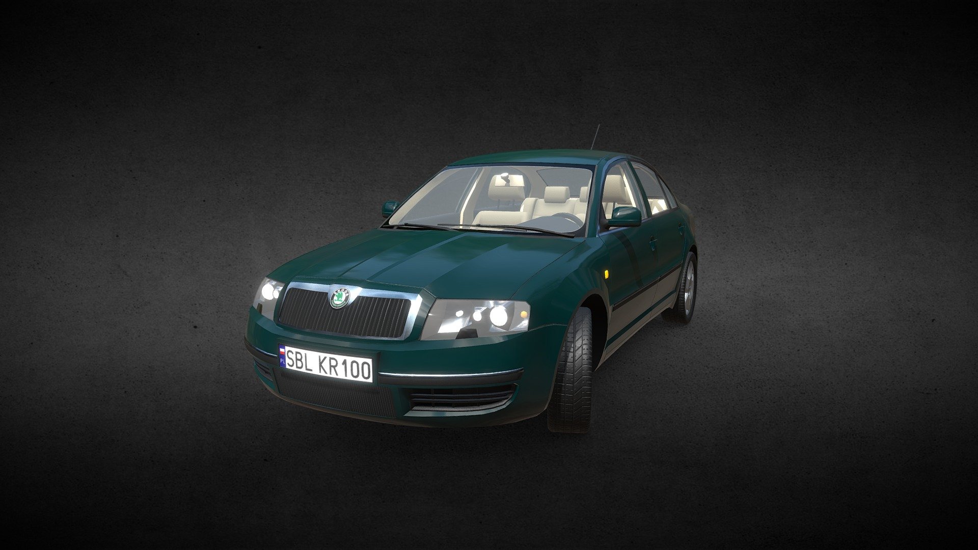 A simplified, low-poly model of Škoda Superb from 2001.

Modeled in Blender 3.6.1, textured in Substance 3D Painter 2023 and Inkscape.

I hope you'd like it :) - 2001 Škoda Superb (B5, LP) - 3D model by KrStolorz (Krzysztof Stolorz) (@KrStolorz) 3d model
