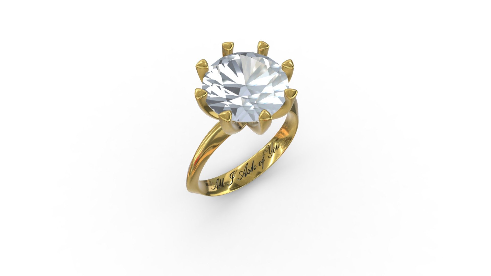 Wedding Ring All I Ask of You - All I Ask of You - 3D model by Busanello 3d model