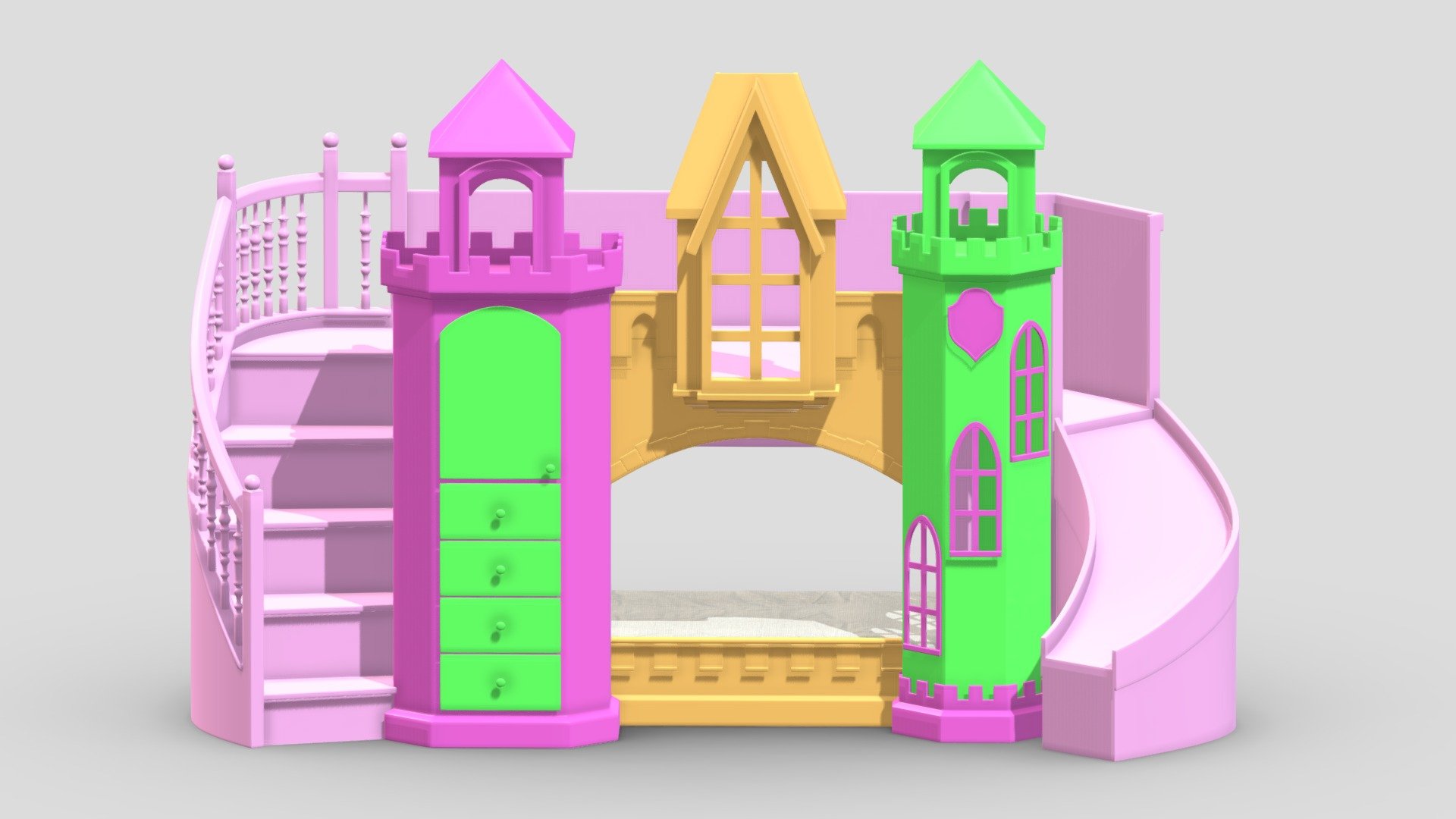 Hi, I'm Frezzy. I am leader of Cgivn studio. We are a team of talented artists working together since 2013.
If you want hire me to do 3d model please touch me at:cgivn.studio Thanks you! - Castle Bed Kid Room - Buy Royalty Free 3D model by Frezzy3D 3d model