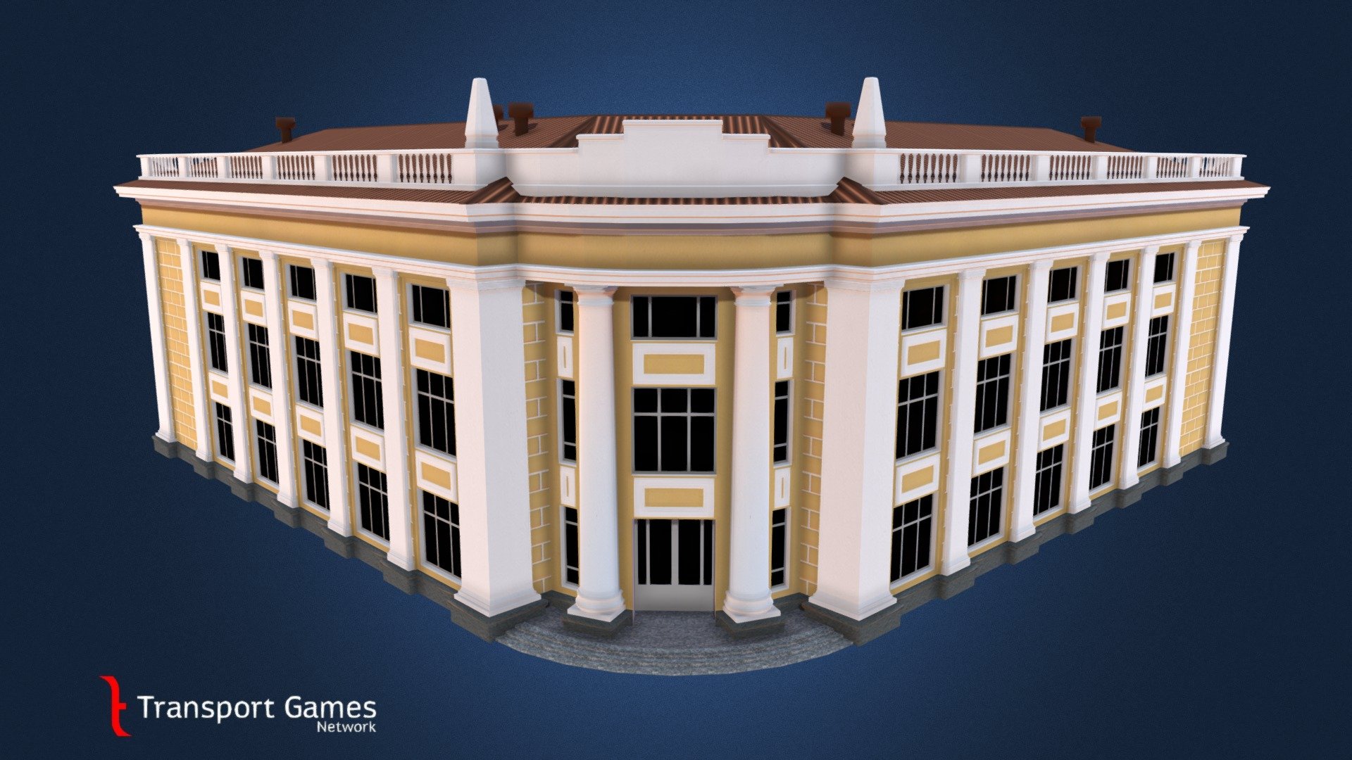 Asset for Citites Skylines.
Series 2-07-12. Version with stucco walls. Typical soviet department store (&ldquo;univermag