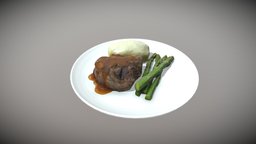 Grilled AAA beef tenderloin food, realtime, virtualreality, unrealengine4, realitycapture, scan
