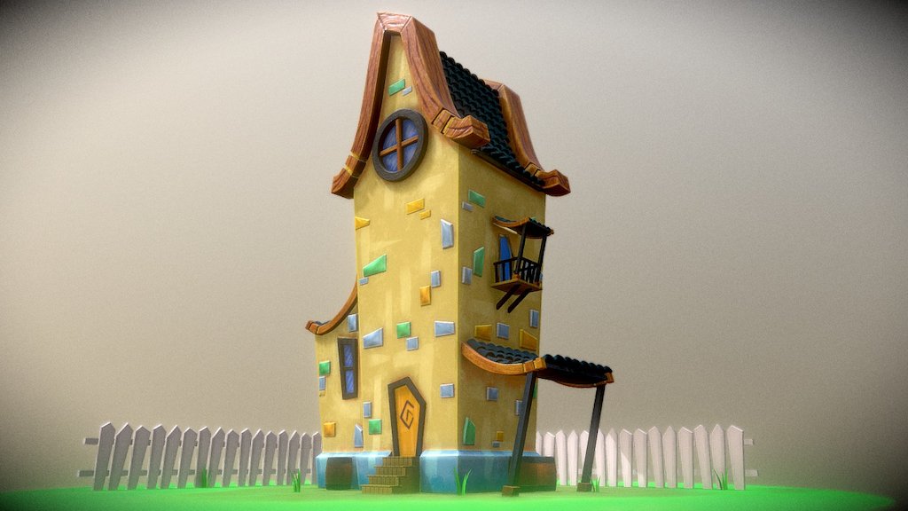 3d Cartoon house model for a slot game machine. I hope you liked 3d model