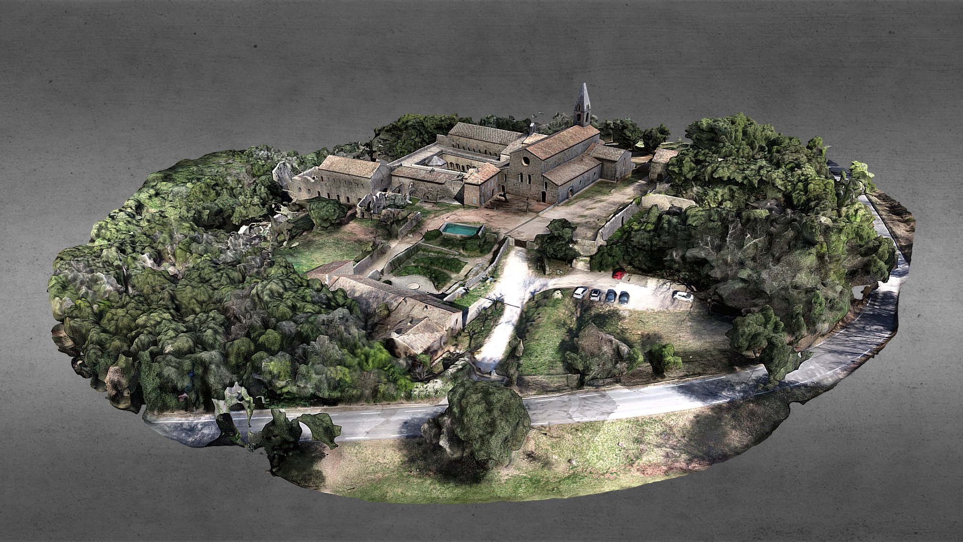Abbaye du Thoronet (LE Luc en Provence)
Restitution de la modélisation (302M) avec décimage à 5M vis MeshLab.
Texture (UvMap, Cavity et Ambient Occlusion) via Xnormal - Thoronet_5M - 3D model by dwasselin 3d model