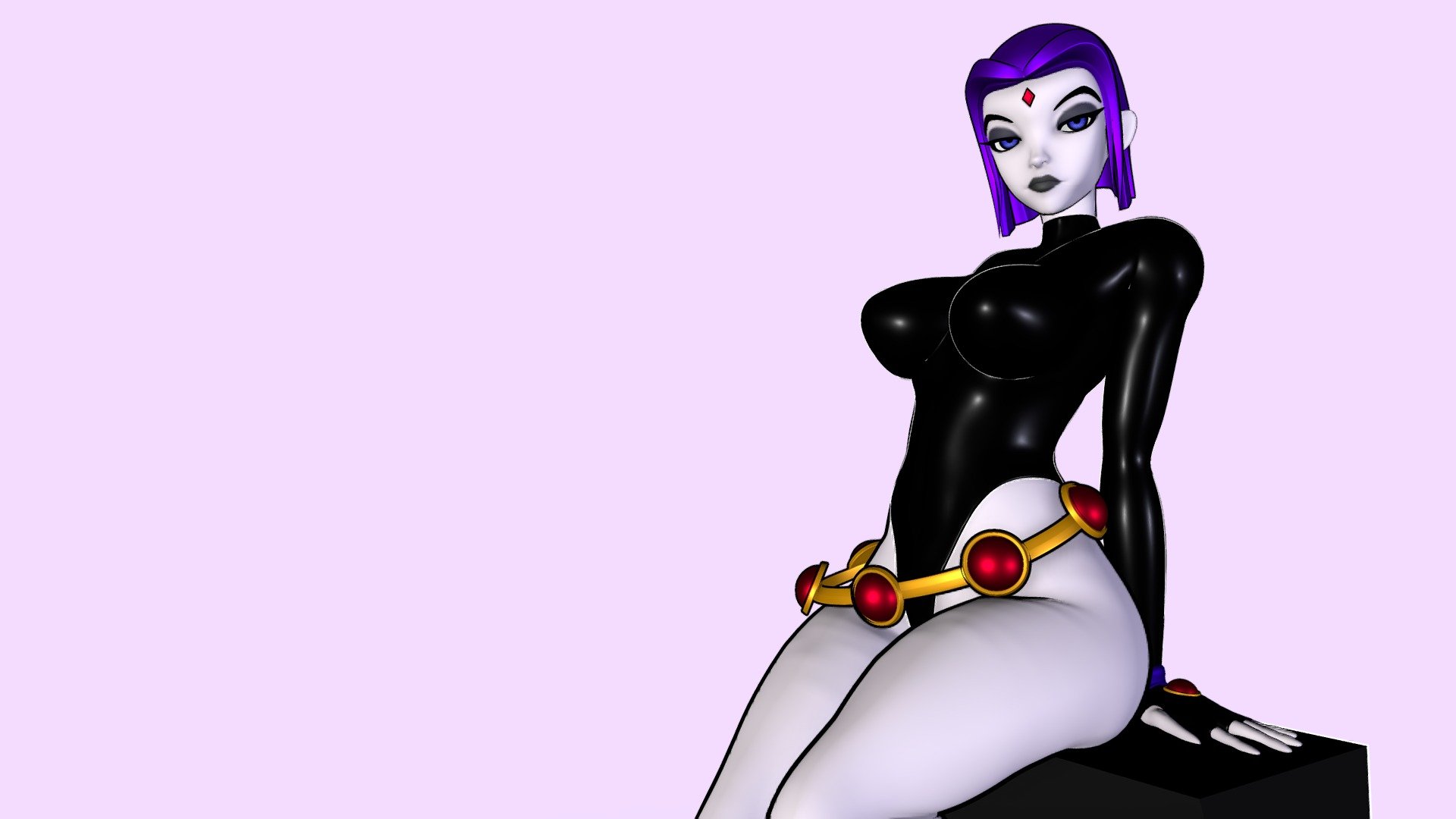 A fanart sculpt of a character of Raven from Teen Titans created using blender. I've been trying a new way of exporting my models and rendering them in a celshaded like way. Hope you like the results as much as I do. Check out my patreon at https://www.patreon.com/tarsis - Raven ( Teen Titans ) - 3D model by Tarsis 3d model