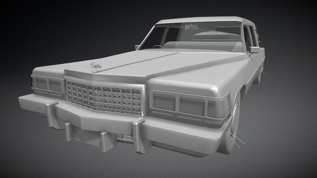 Working on a 1975 Cadillac Miller-Meteor. Thought it would be pretty cool to have an animatable Hearse with a functioning coffin. Not currently textured or UV'd, that is because this is currently a work in-progress.

Added car door guards, Cadillac hood ornament, front grill, rearview mirror and curb feelers.

Any feed back would be greatly appreciated!! - 1975 Cadillac Miller-Meteor - Download Free 3D model by Declan McCulloch (@DeclanMcCulloch) 3d model