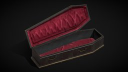 Horror Vampires Coffin victorian, death, prop, vintage, vault, dead, vampire, cemetery, grave, gothic, coffin, sarcophagus, memento, catacombs, horrorgame, props-assets, vampires, low-poly, lowpoly, halloween, tomb, horror, vintage-furniture, horror-props, cemeterydecor, cemetery-scene, halloween-decor