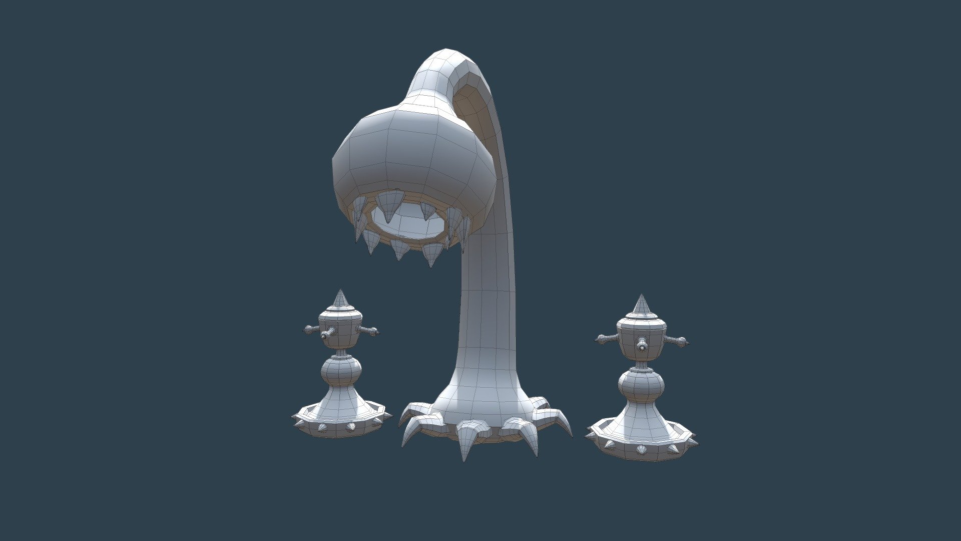 A facuet based off of the style of “Monster's University” by Pixar Animation Studios 3d model