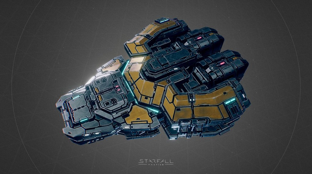 In-game model of a medium spaceship belonging to the Eclipse faction.
Learn more about the game at http://starfalltactics.com/ - Starfall Tactics — Logan Eclipse battleship - 3D model by Snowforged Entertainment (@snowforged) 3d model