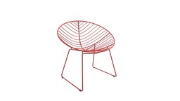 Hyde Outdoor Lounge Chair Red