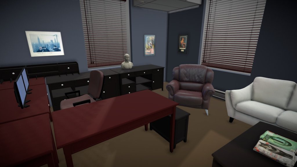This is one of the offices where I work, recreated in painstaking detail for our VR demos 3d model