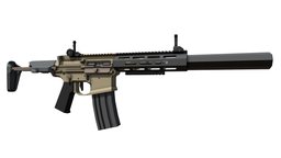 Low-Poly AAC Honey Badger rifle, carbine, as, firearm, america, american, variant, honey, 300, val, blackout, badger, pdw, aac, honeybadger, weapon, low, poly, usa, gun, smg, equivalent