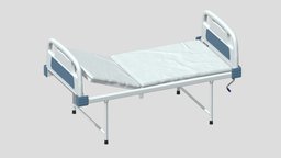 Medical Bed 03 PBR Realistic wheel, bed, set, adjustable, care, clinic, equipment, collection, vr, ar, emergency, hospital, orthopedic, surgery, medicine, exam, healthcare, aids, intensive, asset, game, 3d, low, poly, mobile, medical