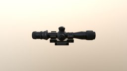 3D sniper scope sniper-scope, substancemilitar, substancepainter, model, military