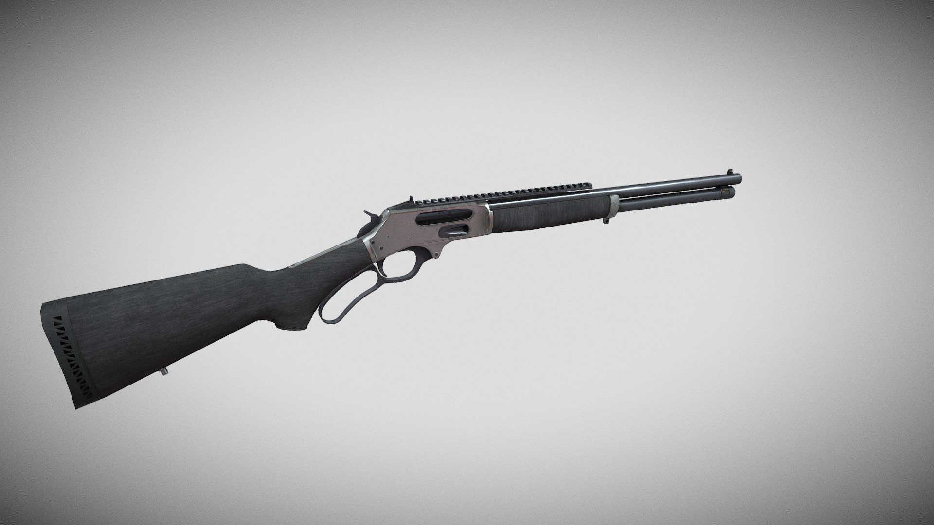 This is the Lever action rifle Marlin .45-70 3d model, originally created in Blender and rendered with Cycles. High resolution textures exported out of Substance Painter for Unreal Engine and Unity as well as default for any other possible use. Material, meshes and texture names follow an easy to understand naming convention. You can download ammo for free: https://sketchfab.com/3d-models/ammo-45-70-15250e8908a549a9aaac1327f855bcd3

Full PBR texture maps at 4K resolution: Base color Ambient Occlusion Roughness Metalness Normal

Unreal Engine: Base color Normal OcclusionRoughnessMetallic

Unity: AlbedoTransparency MetallicSmoothness Normal

Model has clean topology and geometry Textures are 4096x4096 resolution and come in PNG format - Lever action rifle - Buy Royalty Free 3D model by Korboleev Vitalii (@korboleevv) 3d model